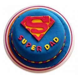 SUPER DAD FONDANT CAKE